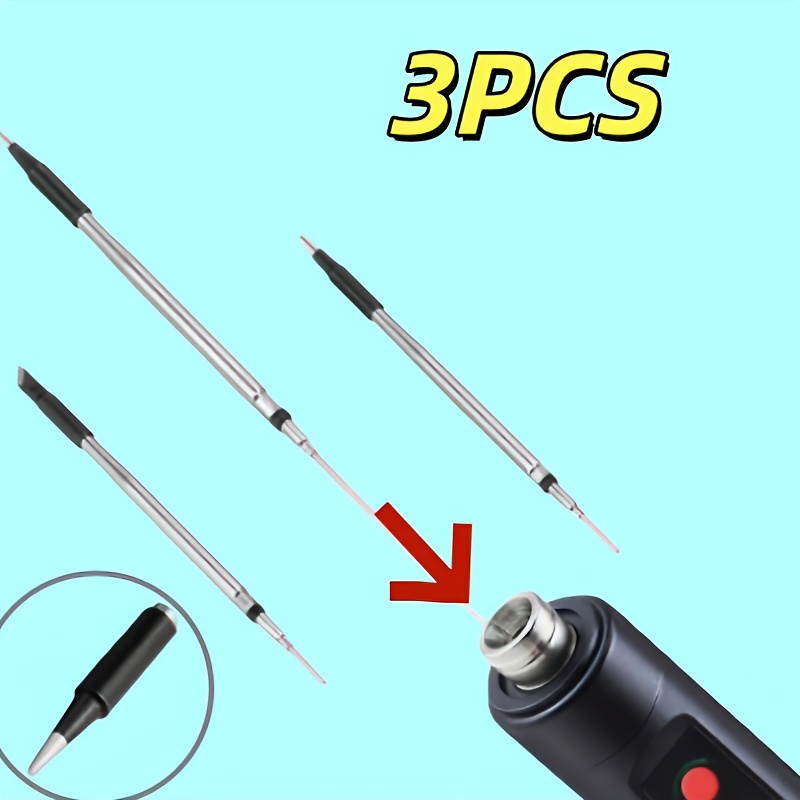 Diy Electronics Bench - 3Pcs Replaceable Soldering Iron Tips, USB‑C