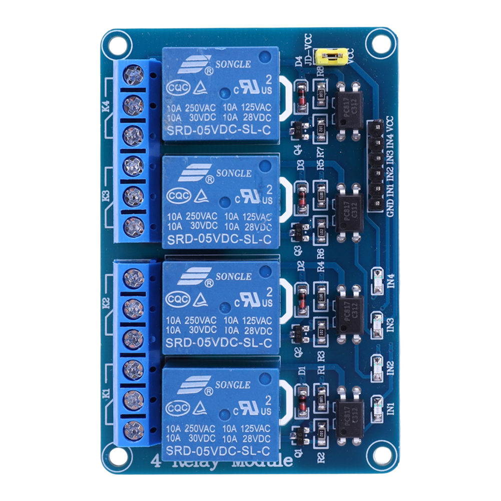 5V 12V 4 Channel Relay Board w - Relay Module 5V recension och pris