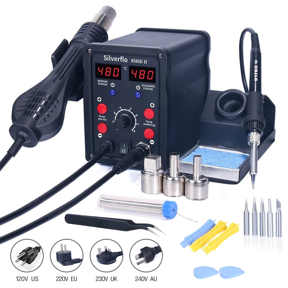 Silverflo 8586D Soldering Stat - Hot Air Rework Station recension och pris