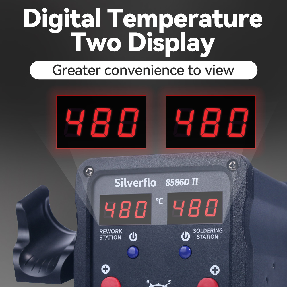 Silverflo 8586D Soldering Stat - Hot Air Rework Station recension och pris