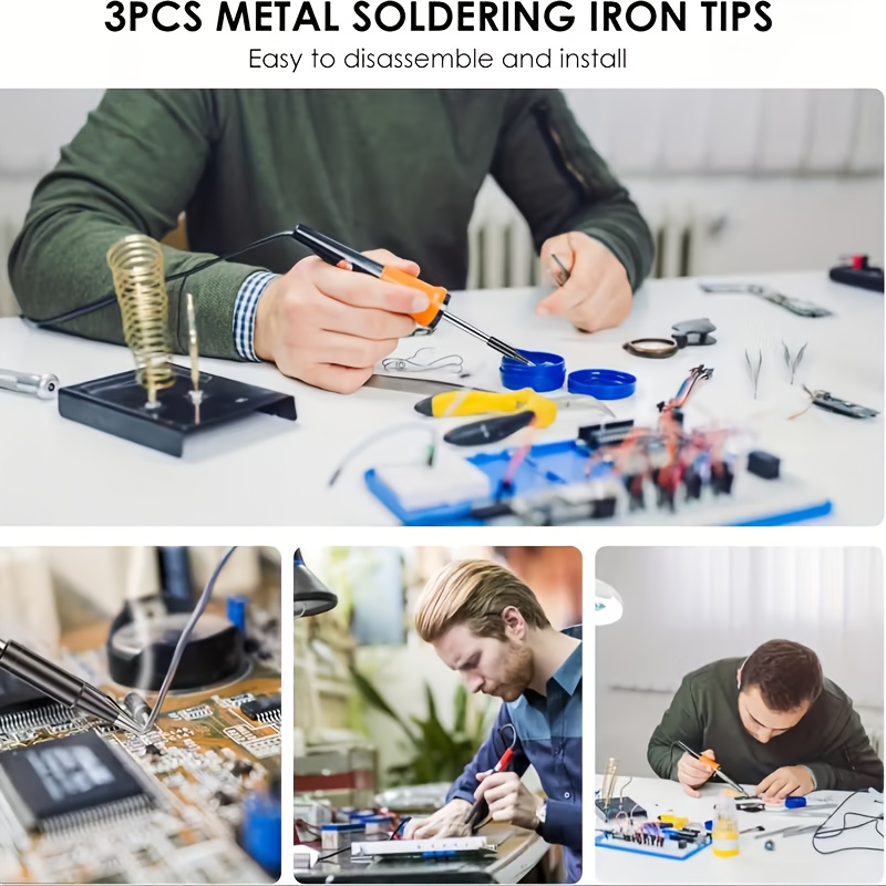 3Pcs Replaceable Soldering Iro - Diy Electronics Bench recension och pris