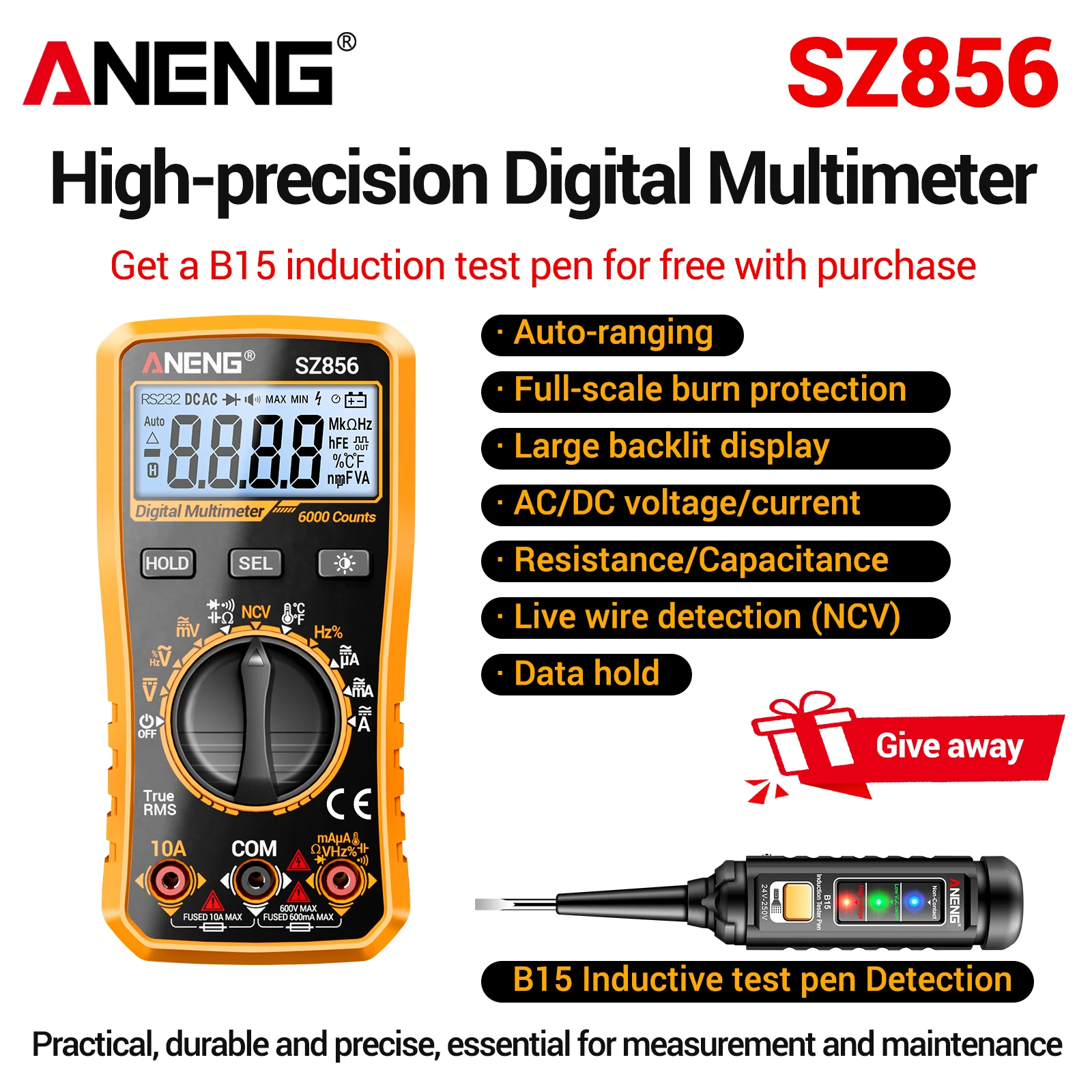 ANENG SZ856 intelligent multim - Diy Electronics Table recension och pris