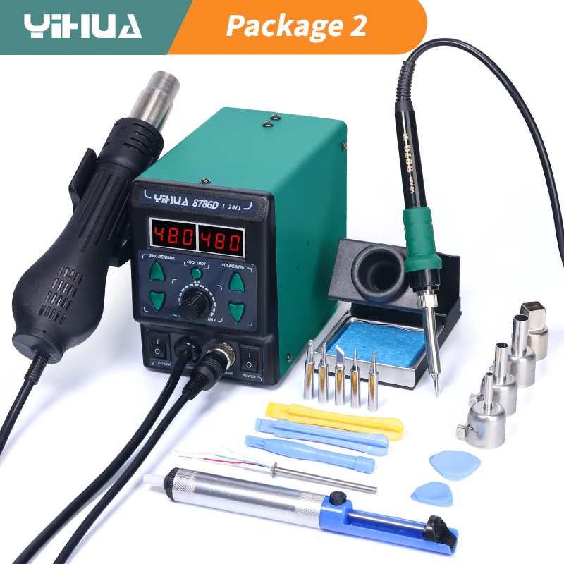 YIHUA 8786D Soldering Iron Hot - Hot Air Rework Station recension och pris