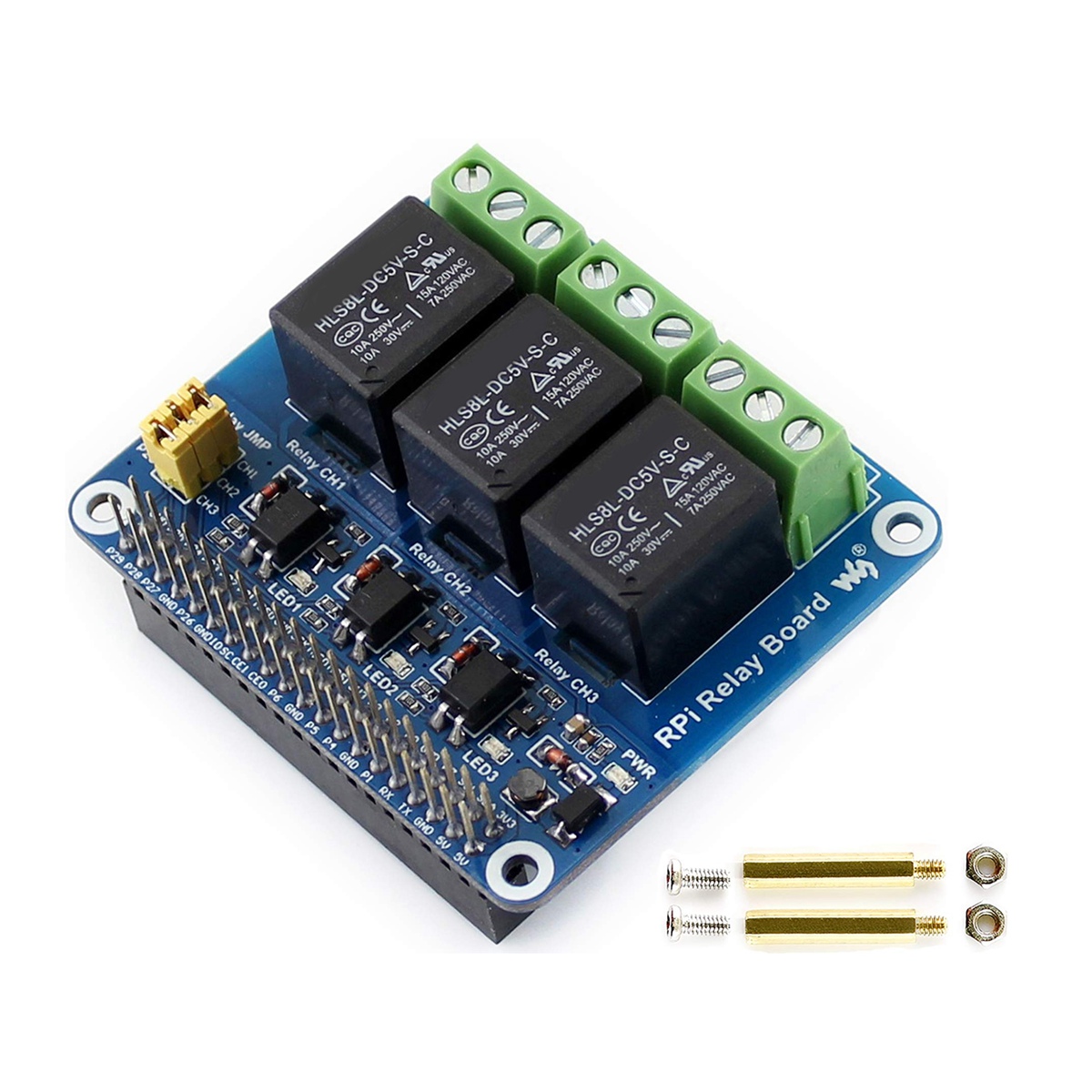Waveshare 5V 3-Channel Relay M - Relay Module 5V recension och pris