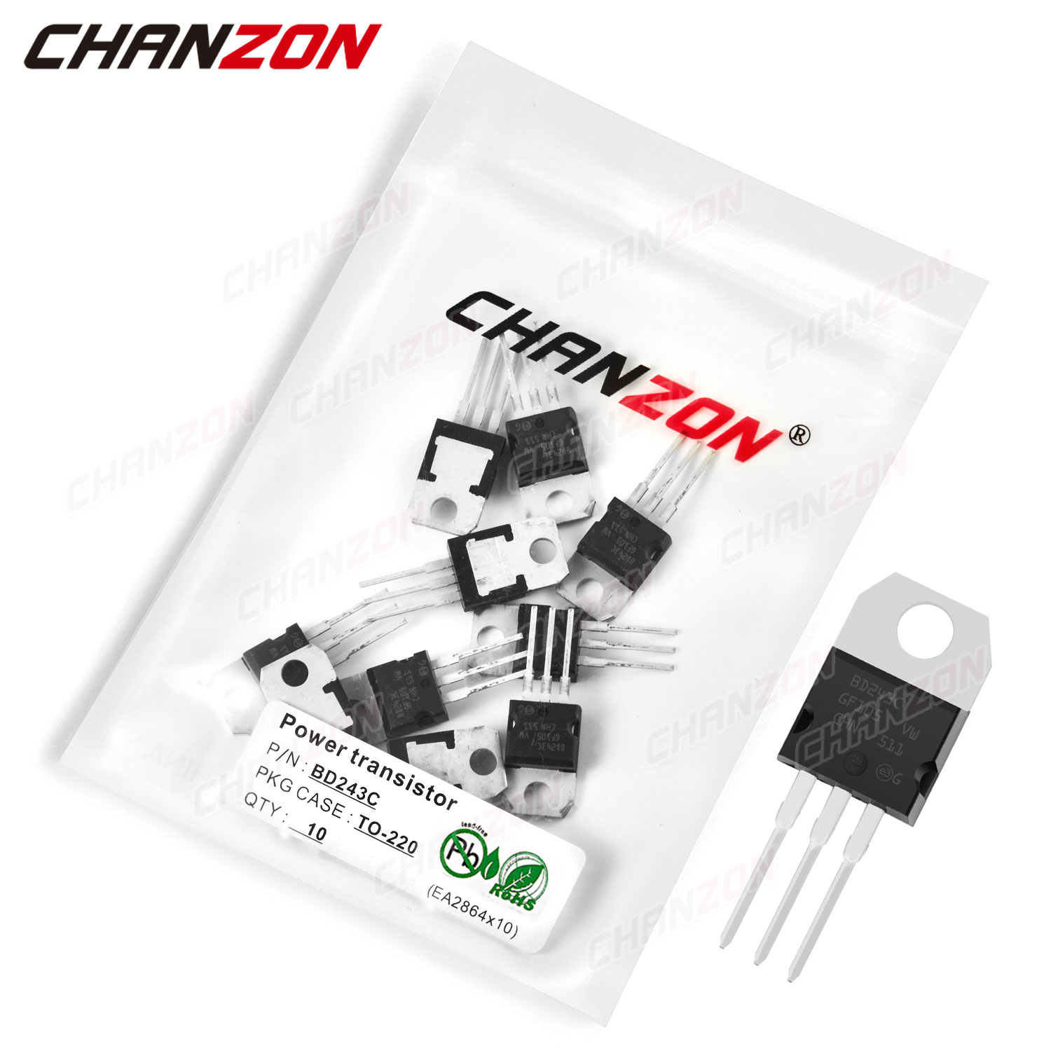 10Pcs BD243C TO-220 BD243 Powe - Diy Electronics For Sale recension och pris